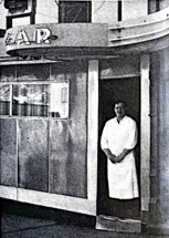 Fr. Steve Judd's father outside the family bar in Montana